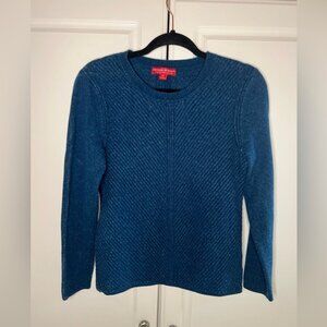 Krimson Klover Savant Edgewater Blue Merino Wool Blend Sweater